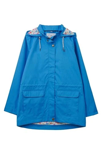 Women's Willow Jacket - Ladies 3/4 length Waterproof Spring Summer Outdoor Coat with Hood - Azure Bl