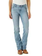 Women's Willow Mid Rise Performance Waist Boot Cut Ultimate Riding Jean, Light Wash, 11-34