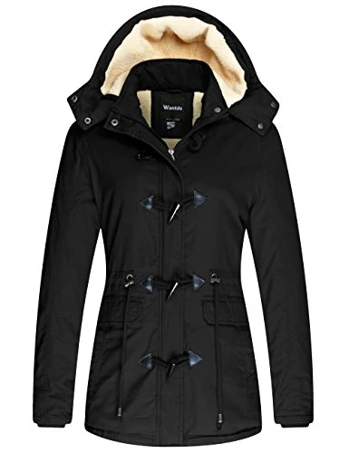 Women's Winter Hooded Windproof Coat Warm Fleece Cotton Coat Classic Casual Ladies Jacket Outdoor Pa