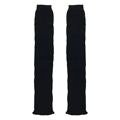 Women's Winter Leg Warmers Knit Crochet (Black)