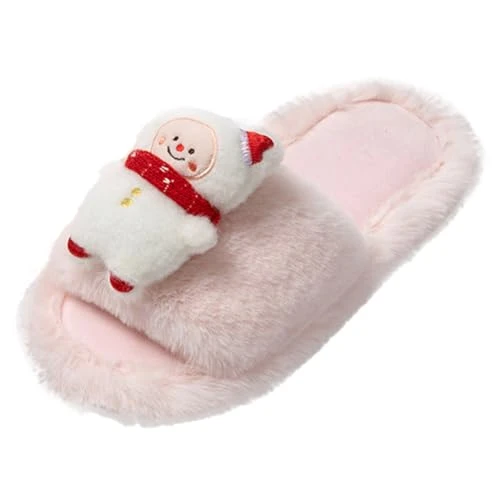 Women's Winter Slippers Fashion Pattern Cartoon Christmas Decoration Cute Winter Thickened Warm Indo