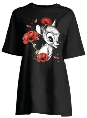 Women's Wodbambbt006 Nightgown, Black, S Women's Wodbambbt006 Nightgown, Black, S
