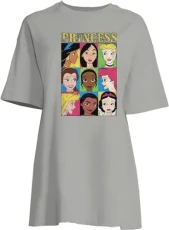 Women's wodprintbt010 Nightgown, Light Grey, S Women's wodprintbt010 Nightgown, Light Grey, S