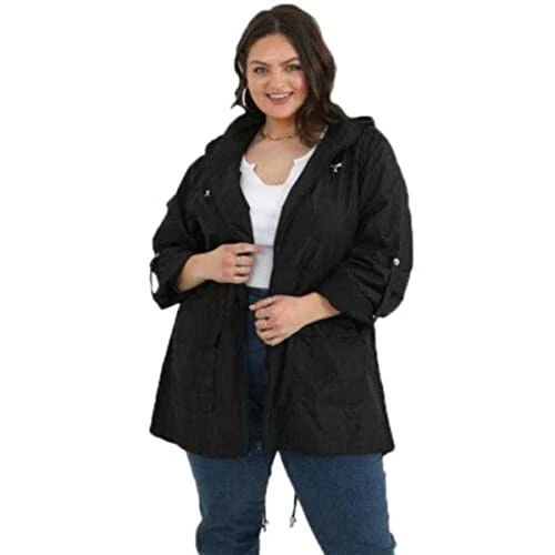 Womens Womens Mac with Detachable Hood