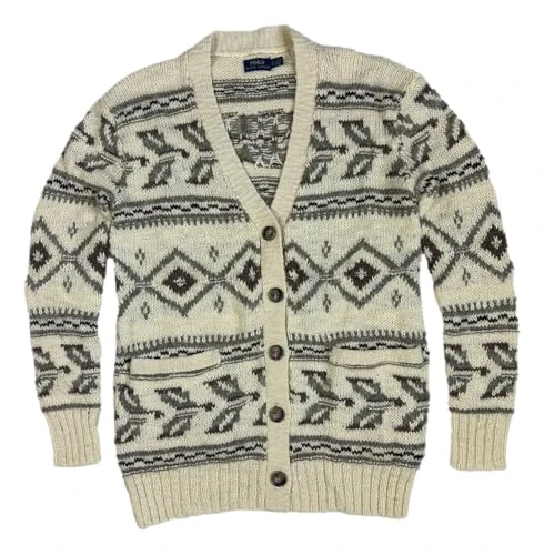 Women's Wool Cardigan Sweater (Ivory White,S), Ivory White, Small