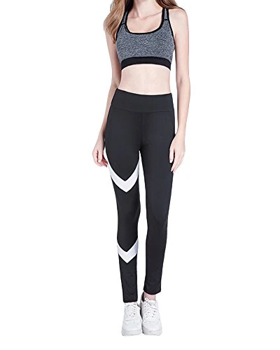 Women's Workout Leggings Running Active Tights Yoga Pants Leg Printing Pants Elastic High Waist Leggings Full Length Small Feet Pants Black L