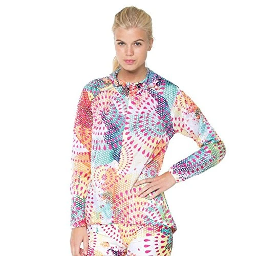 Women's Woven Jacket w/Galactic Print, Naranja Fresh, X-Large