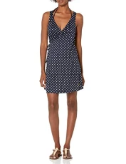 Women's Wrap Cover Up Dress Bikini Top, Deep Sea, Medium