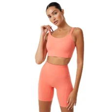 Womens x Sophie Habboo Moulded Cup Sports Bra Coral XS