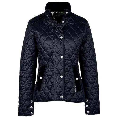 Women's Yarrow Quilted Jacket, Black/Rose Garden Floral, 18