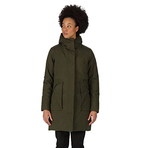 Women's Yewbank Ii Jackets Waterproof Insulated, Dark Khaki, 18 UK