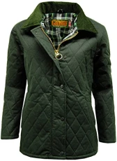 Womens Zara Antique Waxed Cotton Quilted Jacket (S, Olive) Womens Zara Antique Waxed Cotton Quilted Jacket (S, Olive)
