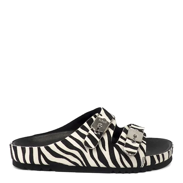 Womens Zebra Kim Flat Sandals - Multi