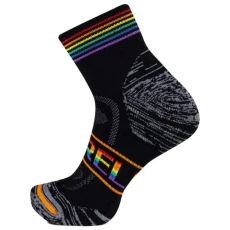 Women's Zoned Hiking Quarter Sock, Black Rainbow, Small-Medium