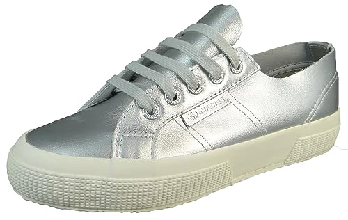 Womens/Ladies 2750 Nappa Leather Trainers (3.5 UK) (Grey Silver/Avorio)