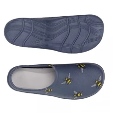 Womens/Ladies Clogs Briers Gardening Shoes Soft Sole Slip On Lightweight UK 4-8 (Navy (Bees), Numeri