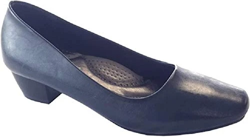 Womens/Ladies Low Heel Plain Court Shoes (7 UK) (Navy)