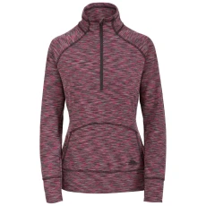 Womens/Ladies Moxie Half Zip Fleece Top Raspberry Marl - Pink