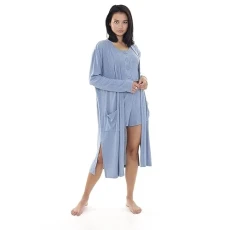 Womens/Ladies Ribbed Cardigan (L) (Citadel Blue) Womens/Ladies Ribbed Cardigan (L) (Citadel Blue)