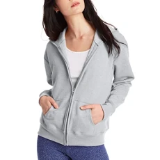 womensO4637Women's Fleece Full Zip Hood Long Sleeve Hoody - gray - Large womensO4637Women's Fleece Full Zip Hood Long Sleeve Hoody - gray - Large