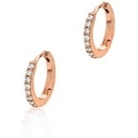 Wonder Rose Gold Huggie Hoop Earrings - Rose Gold