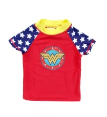 Wonder Woman Shield Short Sleeve Girls Rash Guard (Girls 4/5) Wonder Woman Shield Short Sleeve Girls Rash Guard (Girls 4/5)