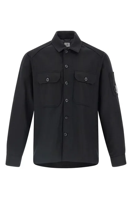 Wool overshirt - Black