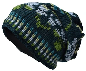 Woolen Fleece Lined Skullies Oversized Beanie Hats H