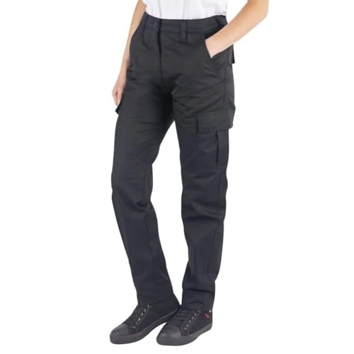 Workwear LCLPNT241 Ladies Heavy Duty Easy Care Multi Pocket Work Safety Classic Cargo Pants Trousers