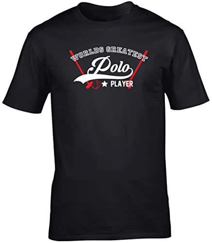 Worlds Greatest Polo Player Unisex Short Sleeve t-Shirt (Specific Size Guide in Description) Black