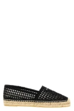 Woven fabric espadrilles White/Black Size