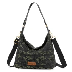 Wrangler Quilted Hobo Purses and Handbags for Women Shoulder Crossbody Bags, B-m-camouflage Green, M