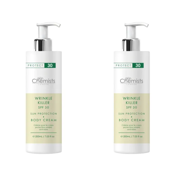 Wrinkle Killer Sun Protection Body Cream SPF 200ml x Duo Pack - White