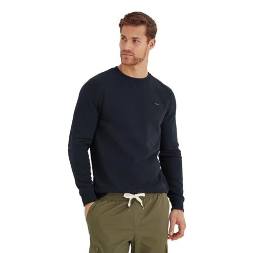 Wyatt Mens Sweatshirt. Mens Crew Neck Sweatshirt Made From A Sustainable Cotton Blend With Ribbed Co