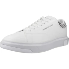 Xux123 Men's Faux Leather Lace Up Sneakers, K488 Op White Black, 42 EU Xux123 Men's Faux Leather Lace Up Sneakers, K488 Op White Black, 42 EU