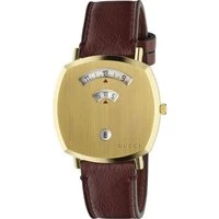 YA157411 Grip Gold PVD 38mm Leather Strap Unisex Watch