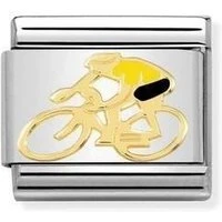 Yellow Cyclist Charm