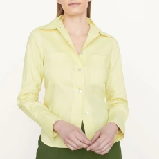 Yellow Linen Blend Blouse