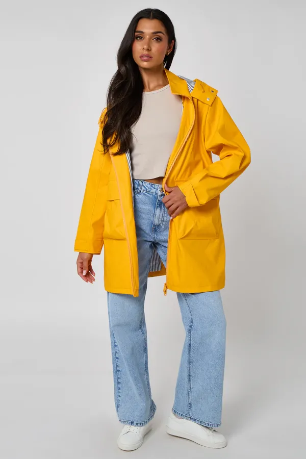 Yellow Rubberised Raincoat