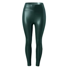 Yoga Pants Women's Long Women Faux Leather Leggings Stretch High Waist Warm Slim Leather Trousers Winter Solid Casual Trousers Outdoor Trousers Sweatpants Elegant Fabric Trousers High Waist Skinny,