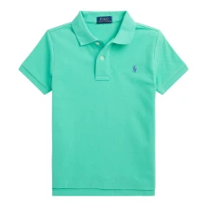 Younger Boy&prime; Turquoise Iconic Cotton Polo Shirt - Blue