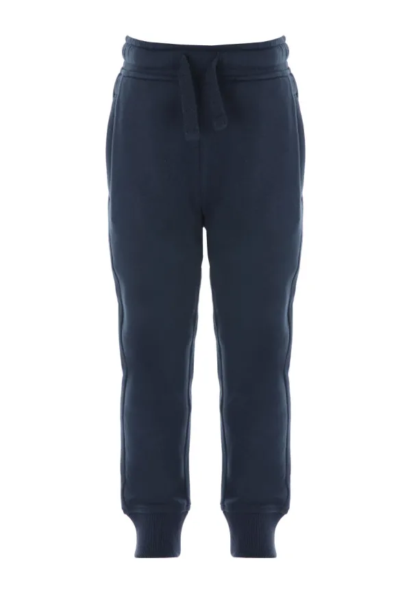 Younger Boys Plain Navy Joggers