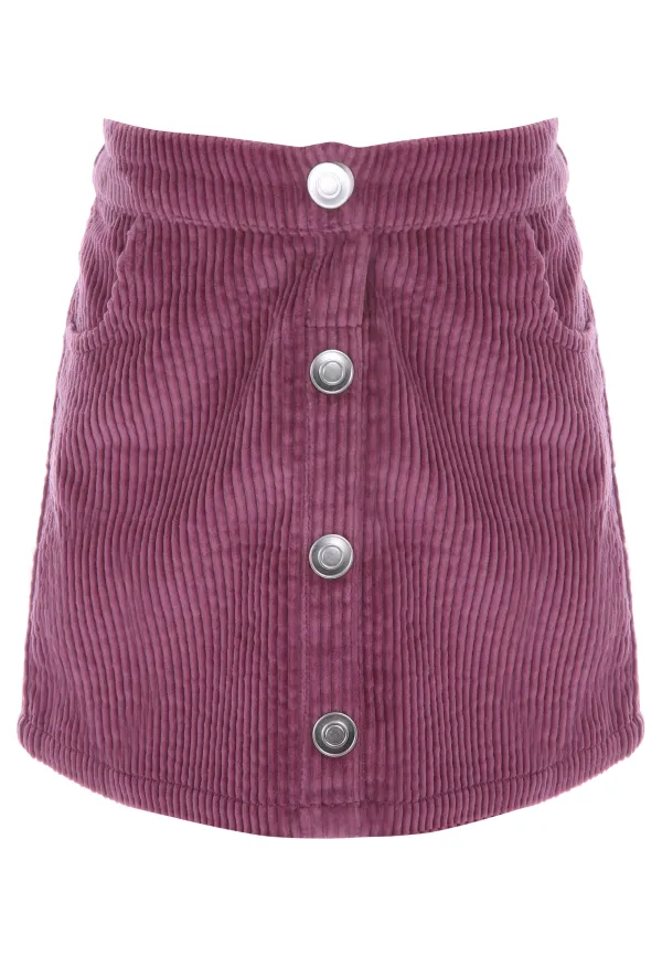 Younger Girls Lilac Cord A Line Skirt