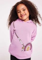 Younger Girls Pink Handbag Hoody Younger Girls Pink Handbag Hoody
