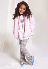Younger Girls Pink Padded Heart Coat Younger Girls Pink Padded Heart Coat
