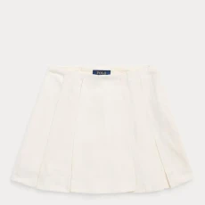 Younger Girls White Pleated Mini Skirt Younger Girls White Pleated Mini Skirt
