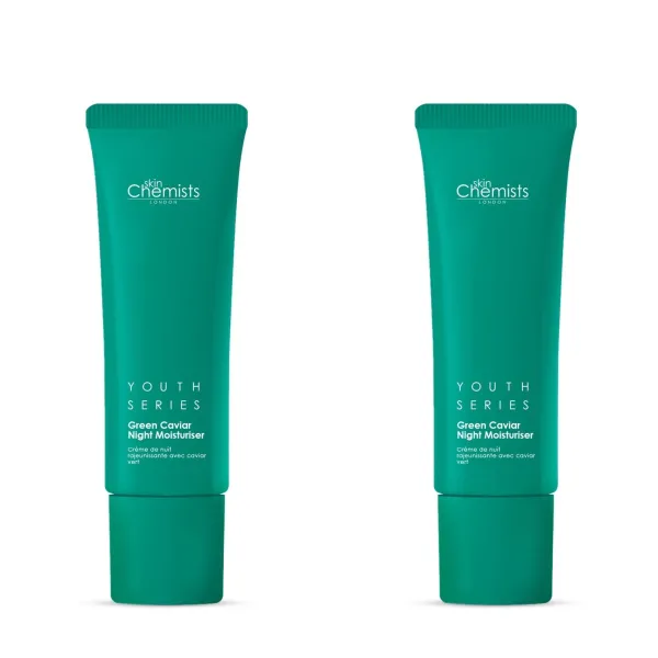 Youth Series Green Caviar Night Moisturiser 50ml x Duo Pack - White