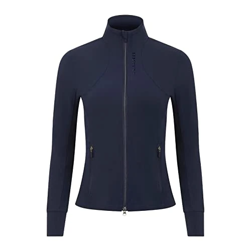 Zara Jacket in Navy - Women's Lightweight Breathable Horse Riding Jacket - 2-Way Zip - Zip Pockets -