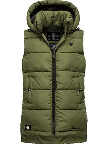 Zarinaa Women's Warm Winter Quilted Meadow with Hood XS - XXL, Dusty Olive, XL