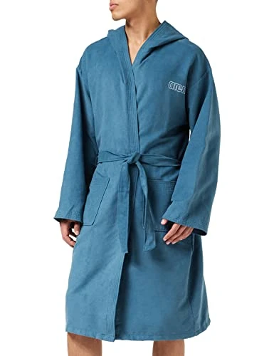 Zeal, Unisex Bathrobe - Adult, Multicolored (Navy / White), S